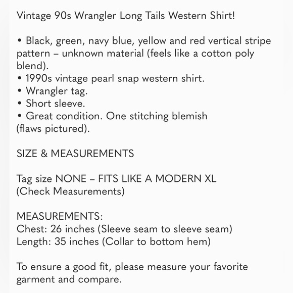 Vintage 90s Wrangler Extra Long Tails Western Shirt pearl snap cowboy XL - Picture 5 of 5